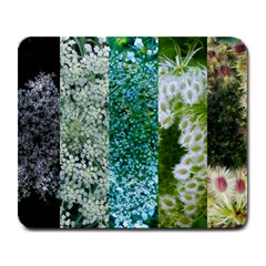 Queen Annes Lace Vertical Slice Collage Large Mousepads by okhismakingart