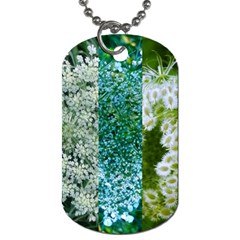 Queen Annes Lace Vertical Slice Collage Dog Tag (one Side) by okhismakingart