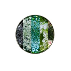 Queen Annes Lace Vertical Slice Collage Hat Clip Ball Marker (4 Pack) by okhismakingart