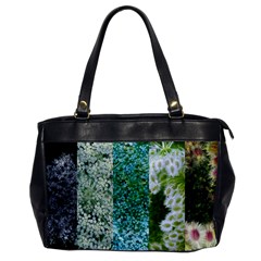 Queen Annes Lace Vertical Slice Collage Oversize Office Handbag by okhismakingart