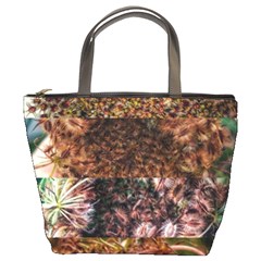 Queen Annes Lace Horizontal Slice Collage Bucket Bag by okhismakingart