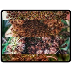 Queen Annes Lace Horizontal Slice Collage Double Sided Fleece Blanket (large)  by okhismakingart