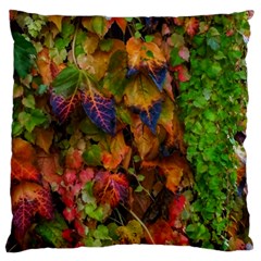 Fall Ivy Large Cushion Case (one Side)