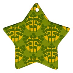 Texture Plant Herbs Green Star Ornament (two Sides) by Mariart