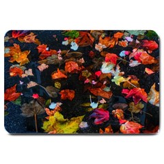 Leaves And Puddle Large Doormat  by okhismakingart