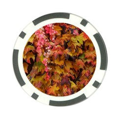 Red And Yellow Ivy Poker Chip Card Guard (10 Pack) by okhismakingart