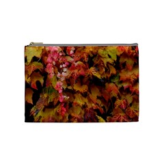Red And Yellow Ivy Cosmetic Bag (medium) by okhismakingart