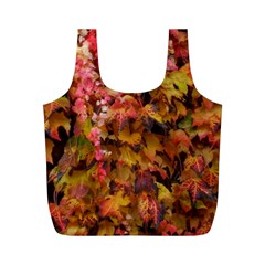 Red And Yellow Ivy Full Print Recycle Bag (m) by okhismakingart