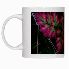 Pink-fringed Leaves White Mugs by okhismakingart