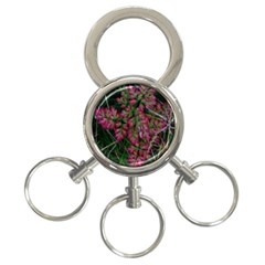 Pink-fringed Leaves 3-ring Key Chains by okhismakingart