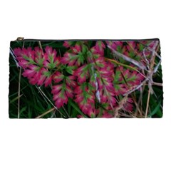 Pink-fringed Leaves Pencil Cases by okhismakingart