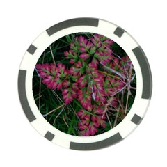 Pink-fringed Leaves Poker Chip Card Guard (10 Pack) by okhismakingart