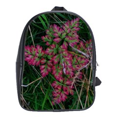 Pink-fringed Leaves School Bag (large) by okhismakingart