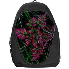 Pink-fringed Leaves Backpack Bag by okhismakingart