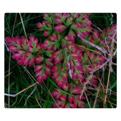 Pink-fringed Leaves Double Sided Flano Blanket (small)  by okhismakingart