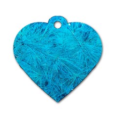 Turquoise Pine Dog Tag Heart (one Side)