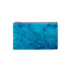 Turquoise Pine Cosmetic Bag (small) by okhismakingart