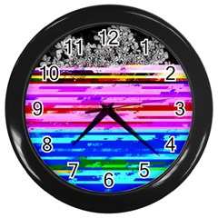 Static Wall Queen Annes Lace Version Iii Wall Clock (black) by okhismakingart