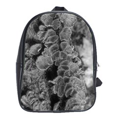 Tree Fungus Branch Vertical Black And White School Bag (large) by okhismakingart