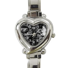 Tree Fungus Branch Vertical High Contrast Heart Italian Charm Watch by okhismakingart