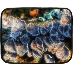 Tree Fungus Branch Double Sided Fleece Blanket (mini)  by okhismakingart