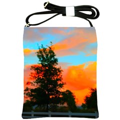 Neon Landscape Shoulder Sling Bag by okhismakingart