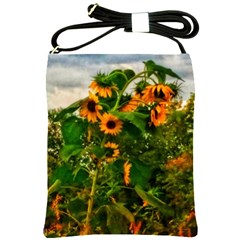 Sunflowers Shoulder Sling Bag by okhismakingart