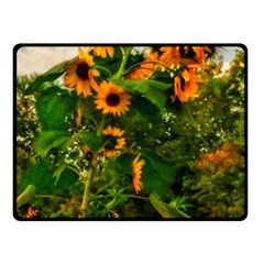 Sunflowers Double Sided Fleece Blanket (small)  by okhismakingart