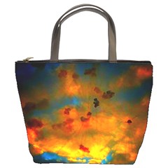 Tie-dye Sky Bucket Bag by okhismakingart