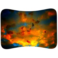 Tie-dye Sky Velour Seat Head Rest Cushion by okhismakingart