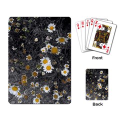 Black And White With Daisies Playing Cards Single Design by okhismakingart