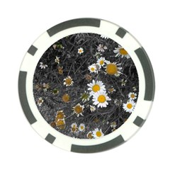 Black And White With Daisies Poker Chip Card Guard (10 Pack) by okhismakingart
