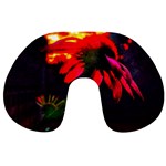 Neon Cone Flower Travel Neck Pillows Back