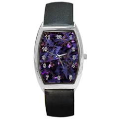 Purple Nettles Barrel Style Metal Watch by okhismakingart