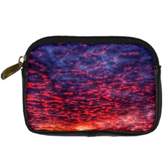 Blood Red Sunrise Digital Camera Leather Case by okhismakingart