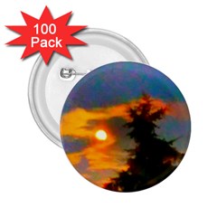 Sunrise And Fir Tree 2 25  Buttons (100 Pack)  by okhismakingart