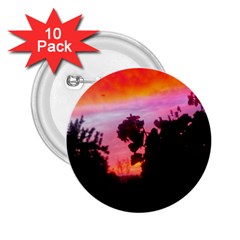 Sunset And Geraniums 2 25  Buttons (10 Pack)  by okhismakingart