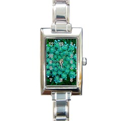 Turquoise Queen Anne s Lace Rectangle Italian Charm Watch by okhismakingart