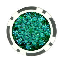 Turquoise Queen Anne s Lace Poker Chip Card Guard by okhismakingart