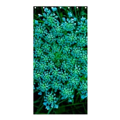 Turquoise Queen Anne s Lace Shower Curtain 36  X 72  (stall) 