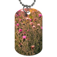 Thistle Field Dog Tag (one Side) by okhismakingart