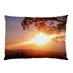 Mountain Sunset Pillow Case by okhismakingart