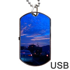 Blue Highway Dog Tag Usb Flash (one Side) by okhismakingart