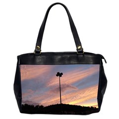 Parking Lot Sunset Oversize Office Handbag (2 Sides) by okhismakingart