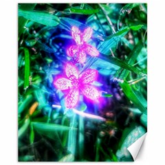 Glowing Flowers Canvas 11  X 14  by okhismakingart