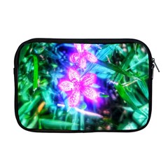 Glowing Flowers Apple Macbook Pro 17  Zipper Case by okhismakingart