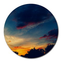 Muted Sunset Round Mousepads by okhismakingart