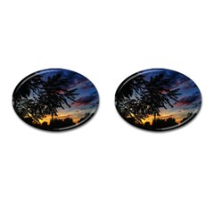 Sumac Sunset Cufflinks (oval) by okhismakingart