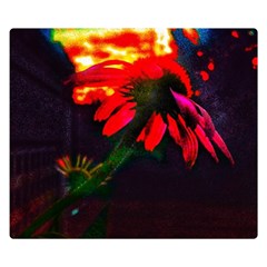 Neon Cone Flower Double Sided Flano Blanket (small)  by okhismakingart