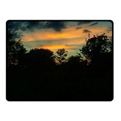 Pale Orange Sunset Double Sided Fleece Blanket (small)  by okhismakingart